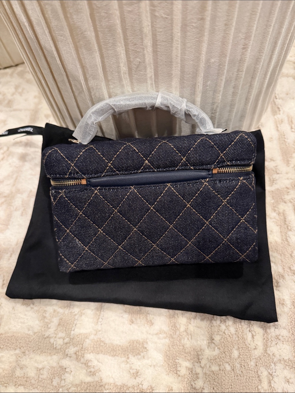 Chanel makeup bag Denim (7.5” x 5”) - Picture 2 of 4